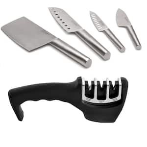 Santoku 5-Piece Knife Set/Sharpener
