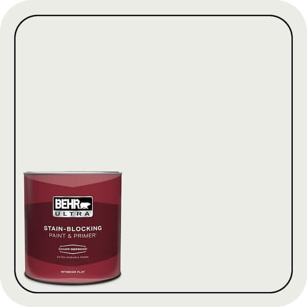 BEHR ULTRA 1 qt. #710E-1 Snow Leopard Extra Durable Flat Interior Paint & Primer