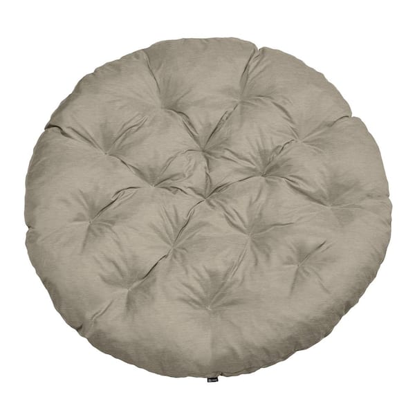 Classic Accessories Montlake 52 in. Dia Heather Grey Water-Resistant Outdoor Papasan Cushion
