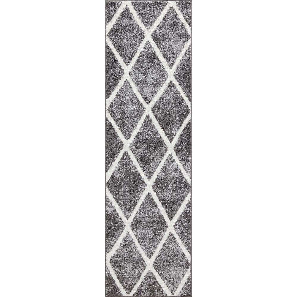 Charlotte Collection Diamond Gray 2 ft. x 7 ft. 3 in. Runner Rug price history on PriceWatchPro