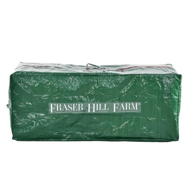 Fraser Hill Farm Green Heavy-Duty Artificial Christmas Tree Storage Bag for Trees up to 9 ft. Tall
