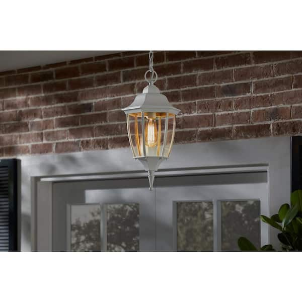 white outdoor hanging light