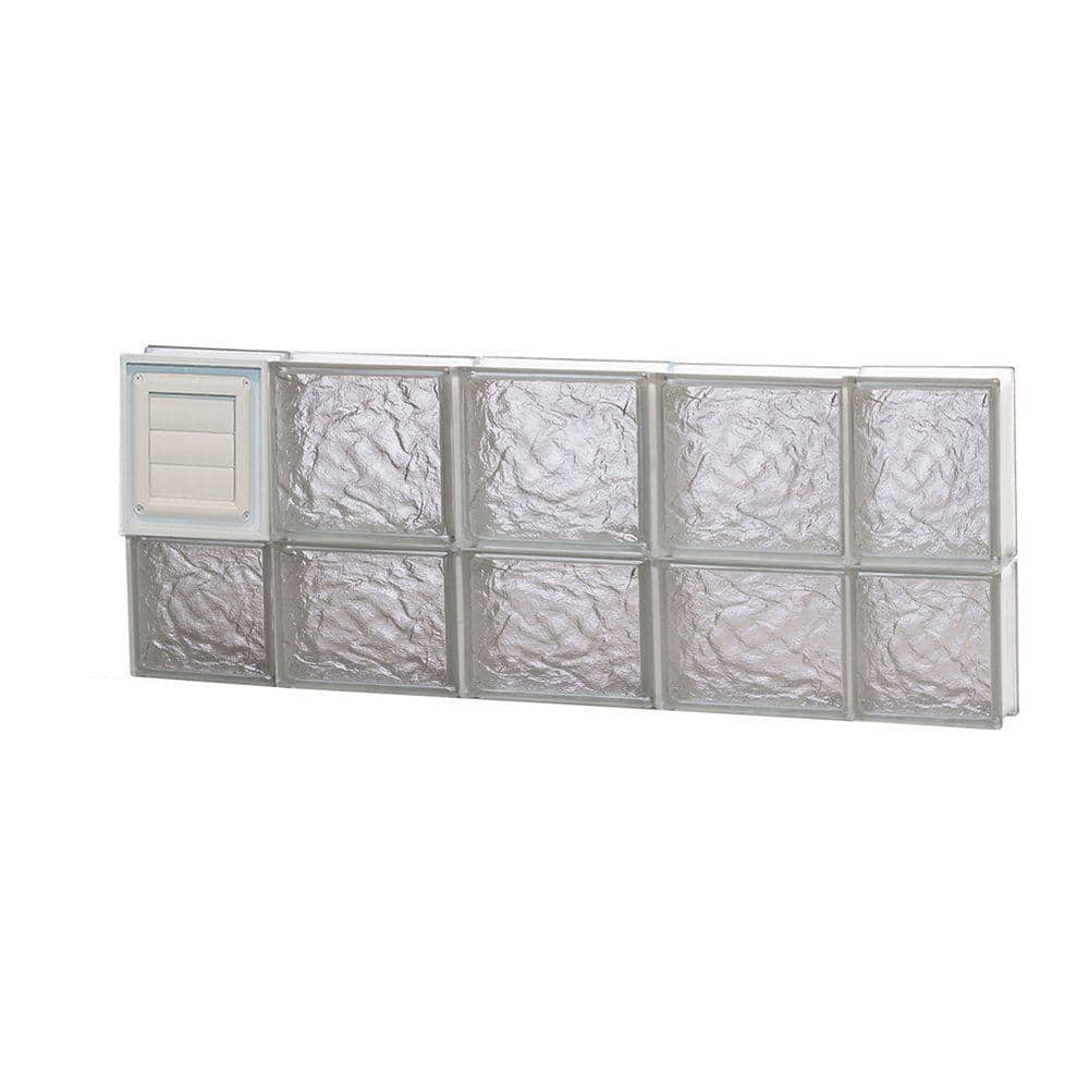 34.75 in. x 13.5 in. x 3.125 in. Frameless Ice Pattern Glass Block Window with Dryer Vent price history on PriceWatchPro
