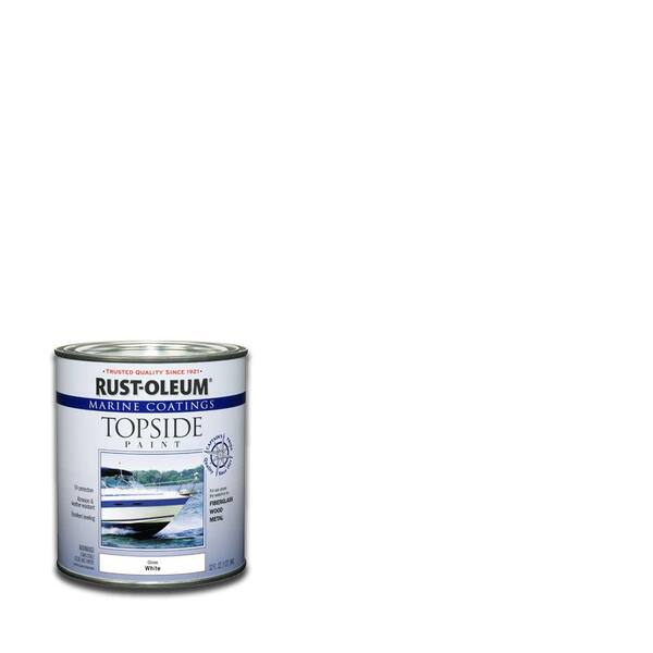 Rust Oleum Marine 1 Qt Gloss White Topside Paint 4 Pack 206999 The Home Depot - Rustoleum Topside Paint Colors