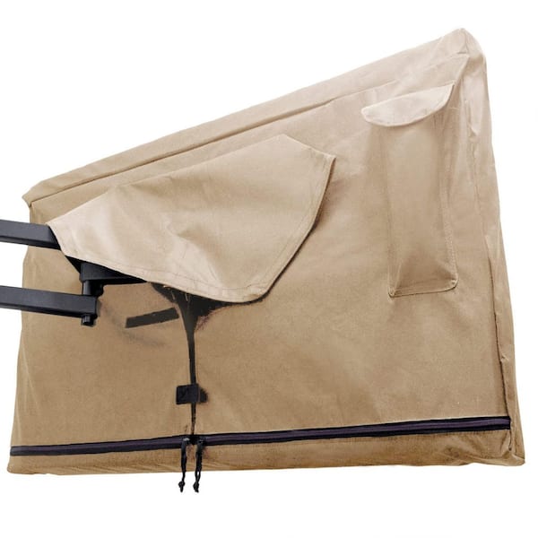 Beige Outdoor TV Cover 40 in. 43 in. with Zipper, Weatherproof, Patio Furniture Covers
