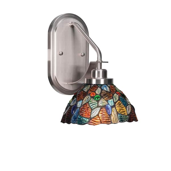 Unbranded Monroe 1-Light Brushed Nickel Wall Sconce
