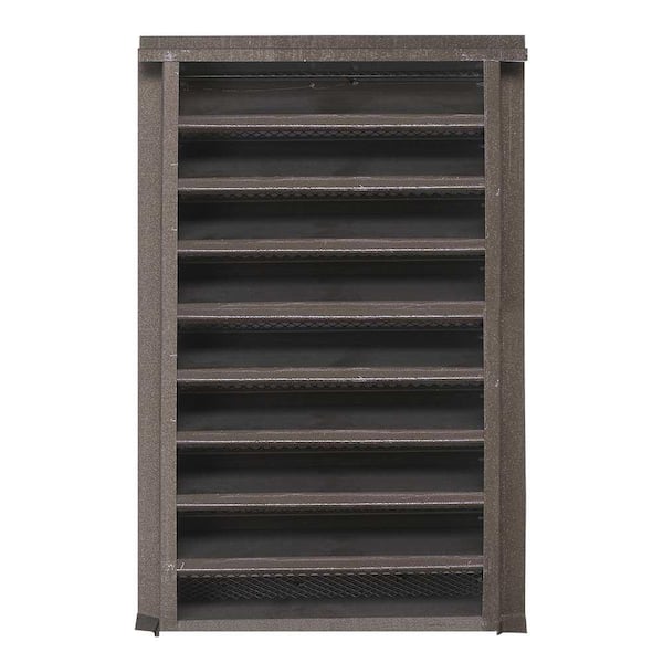 Gibraltar Building Products 14 in. x 24 in. Rectangular Gray Steel Built-in Screen Gable Louver Vent