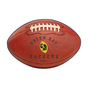 Green Bay Packers Brown 1.5 ft. x 2.5 ft. Vintage Football Area Rug