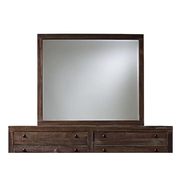 Medium Rectangle Java Beveled Glass Contemporary Mirror (36 in. H x 42 in. W)