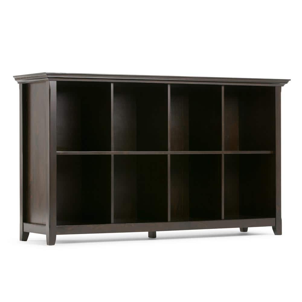 Amherst Hickory Brown Solid Wood 57'' 8-Cube Storage Console Table