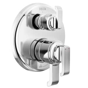 Tetra 2-Handle Wall-Mount Valve Trim Kit 3-Setting Int. Div. in Lumicoat Chrome (Valve Not Included)