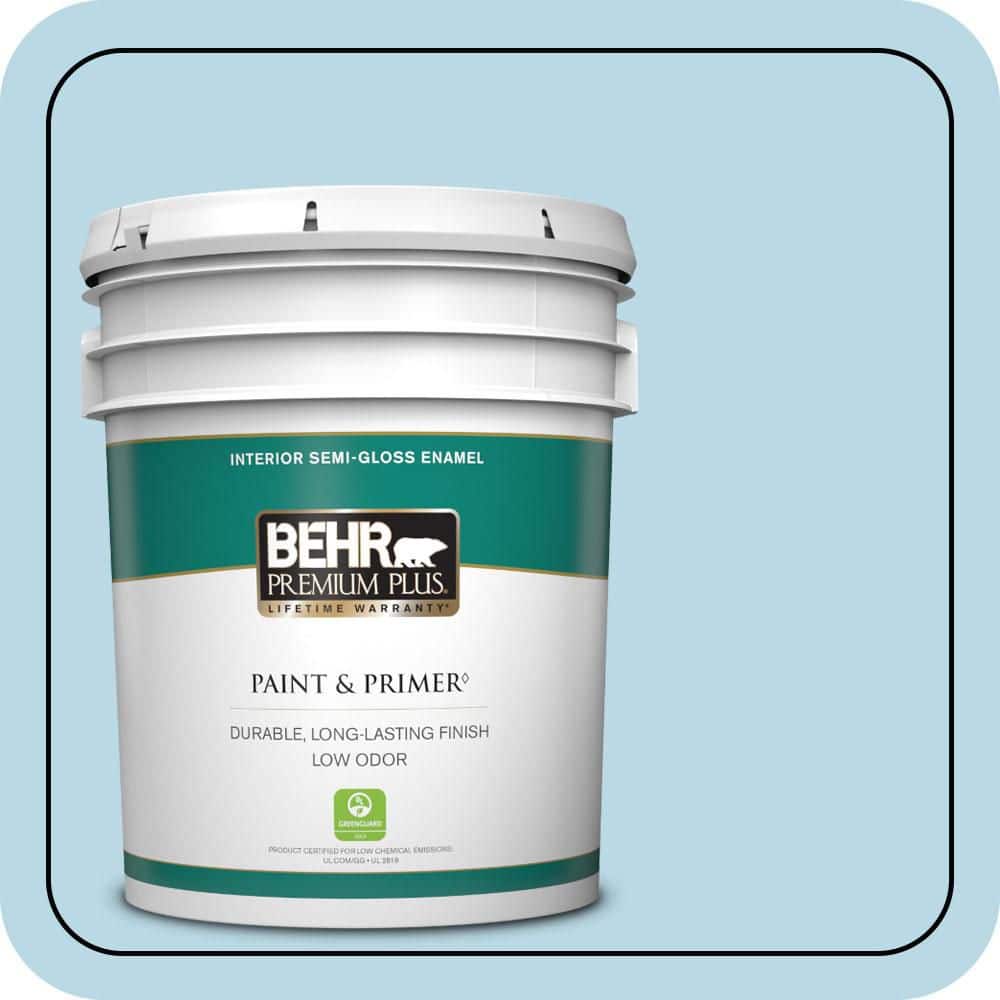 5 gal. #M490-1 Breezy Blue Semi-Gloss Enamel Low Odor Interior Paint & Primer price history on PriceWatchPro