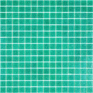 Dune Glossy Jade Green 12 in. x 12 in. Glass Mosaic Wall and Floor Tile (20 sq. ft./case) (20-pack)