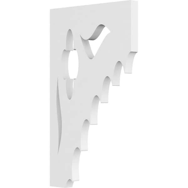 Ekena Millwork 5/8 in. W x 11 in. H x 10 in. D PVC Athens Bracket