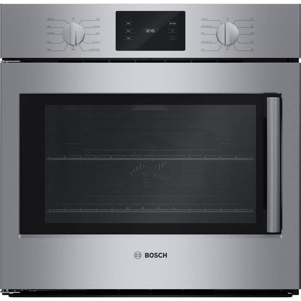 500 Series 30 in. Single Electric Wall Oven with European Convection and Self Cleaning in Stainless Steel, Left Opening