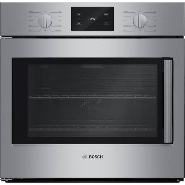 500 Series 30 in. Single Electric Wall Oven with European Convection and Self Cleaning in Stainless Steel, Left Opening