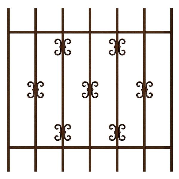 Unique Home Designs Moorish Lace 36 in. x 36 in. Copper 7-Bar Window Guard-DISCONTINUED