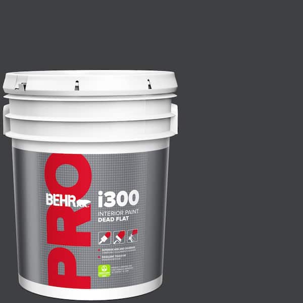 5 gal. #HDC-MD-04 Totally Black Dead Flat Interior Paint