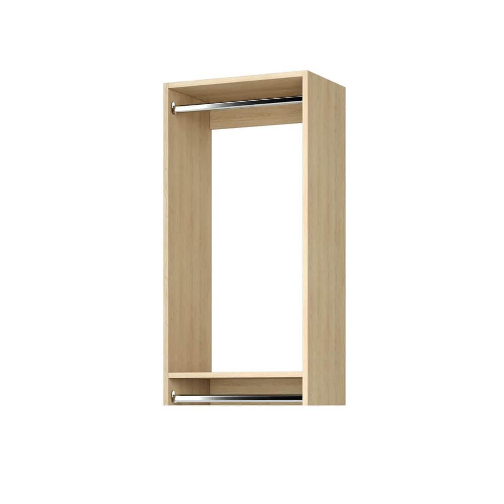 Vista Collection 30 in. W Oak Closet Kit Double Hanging Wall Mounted 2-Shelf Wood Closet System price history on PriceWatchPro