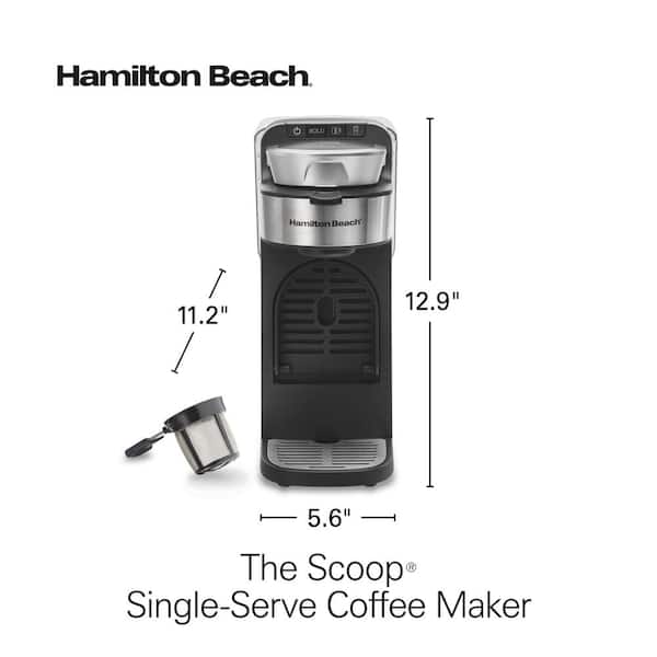 Hamilton Beach The Scoop Single-Serve Stainless Steel Coffee Maker with Removable Reservoir