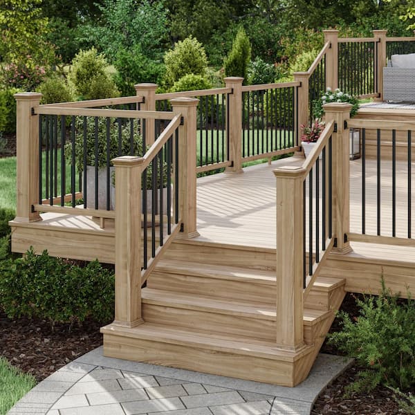 32 in. x .75 in. Satin Black Aluminum Square-Shaped Estate Baluster (100-Pack)