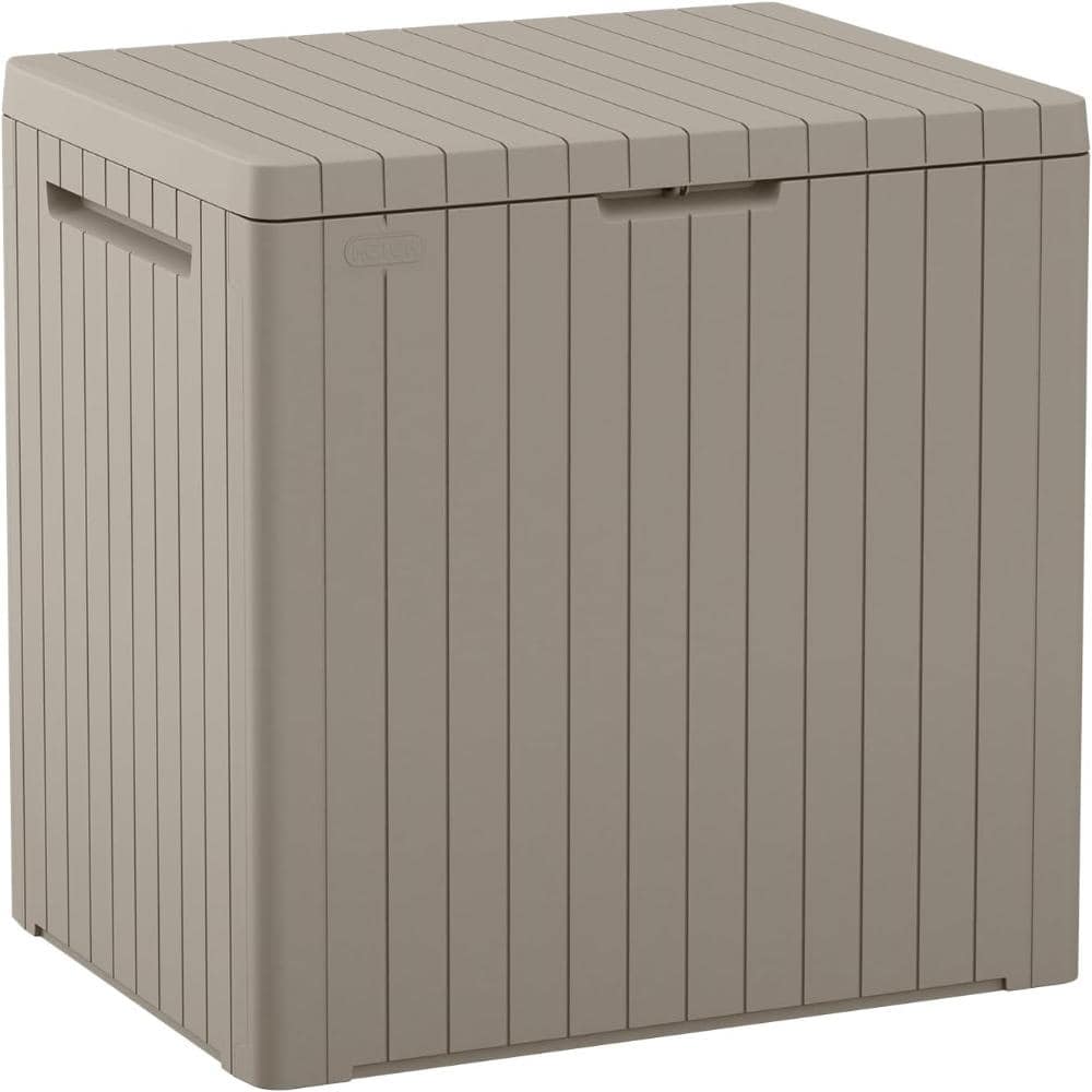 30 Gallon Resin Outdoor Storage Box and Patio Furniture Side Table for Pool and Garden Accessories, Beige price history on PriceWatchPro