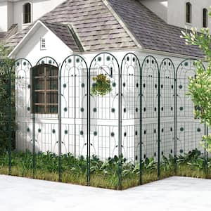 71 in. x 20 in. Metal Garden Trellis for Climbing Plants in Green (4-Pack)