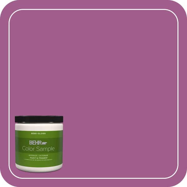 BEHR PREMIUM PLUS 8 oz. #P110-6 Wild Berry Semi-Gloss Interior/Exterior Paint & Primer Color Sample