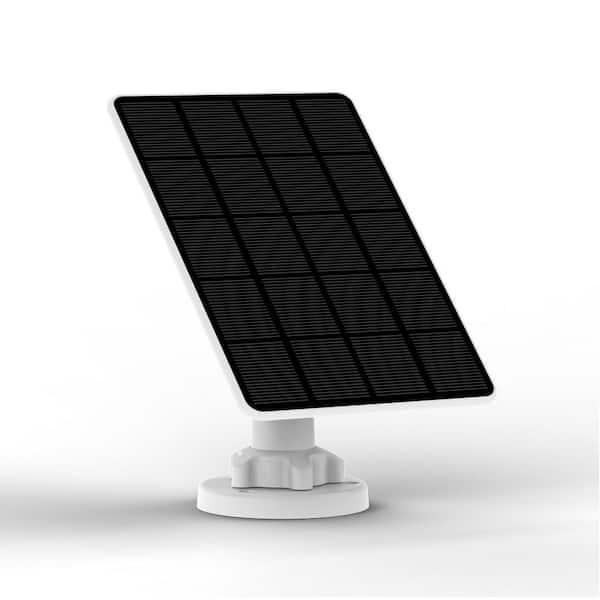 Solar Charger 3-Watt for Wireless Security Camera S4 9.8 ft. Charging Cable IP65 Weather Resistant Adjustable Wall Mount