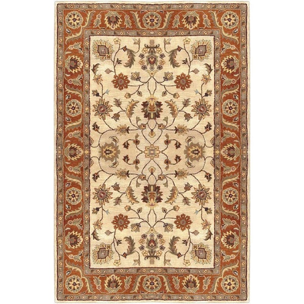 Livabliss Morsse Golden Beige 6 ft. x 9 ft. Wool Area Rug
