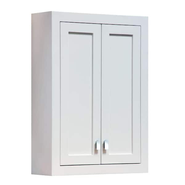Madison 24 in. W x 33 in. H x 8 in. D Bathroom Storage Toilet Topper in Pure White