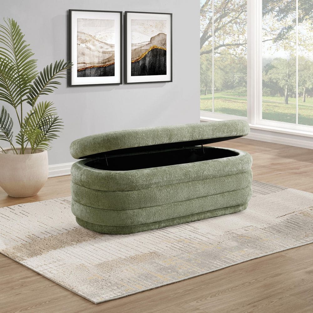 OSP Home Furnishings Clifford Spring Green Fabric 48.5 in. Storage