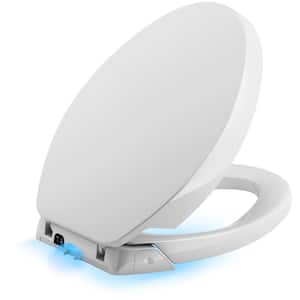 Purefresh Elongated Closed Front Toilet Seat in White