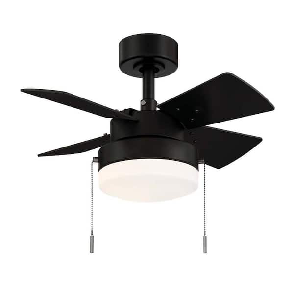 Hampton Bay Metarie Ii 24 In Indoor Matte Black Ceiling Fan With Light Yg922b Mbk - Large Matte Black Ceiling Fan With Light