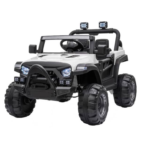 ITOPFOX 12 in. 3-5 Yrs Old. 12-Volt Electric Motorized Off-Road Car 2.4G Remote Control Head/Rear Lights Music Spring Suspension