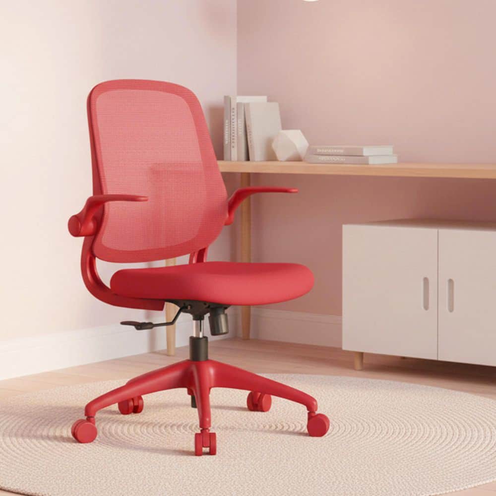 Fabric Adjustable Height Ergonomic Office Chair in Red price history on PriceWatchPro