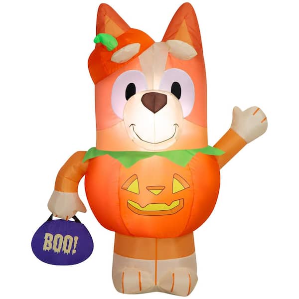 3.5 ft Airblown-Bingo in Pumpkin Costume Halloween Inflatable