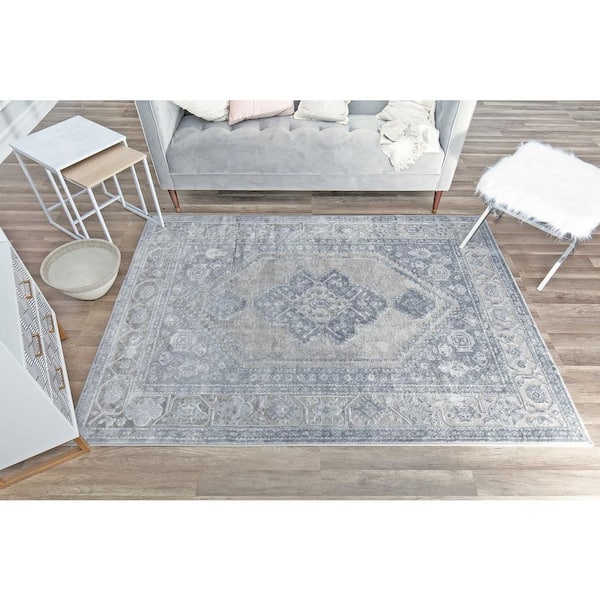 Elliana Greywash Gray 5 ft. x 7 ft. Area Rug