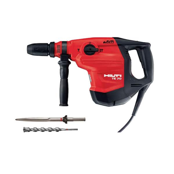Hilti 120-Volt SDS-MAX TE 70-AVR Corded Rotary Hammer Drill Kit with Pointed Chisel and TE-YX SDS-MAX Style Drill Bit