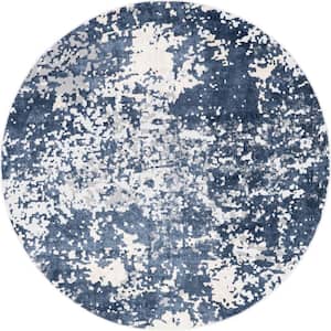 Chastin Modern Blue 6 ft. x 6 ft. Abstract Area Rug