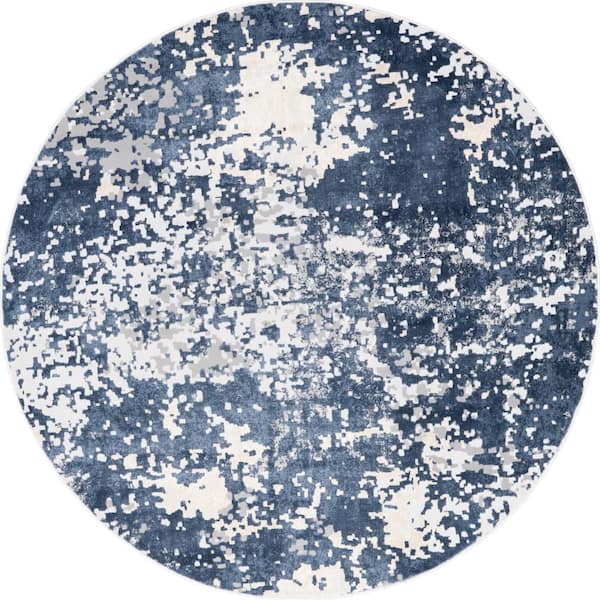 nuLOOM Chastin Modern Blue 6 ft. x 6 ft. Abstract Area Rug