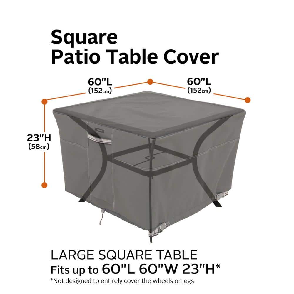Ravenna Large Brown and Off-White Water-Resistant Patio Table Cover