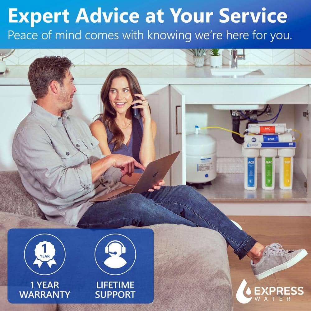 Express Water Black and White 5-Stage UV Countertop Water Filter