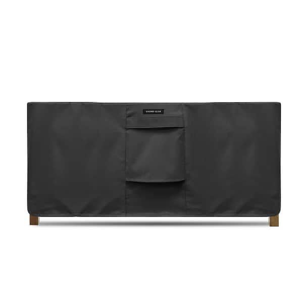 KHOMO GEAR 40 in. x 17 in. x 30 in. Black Rectangular Coffee Table/Ottoman Weatherproof Outdoor Patio Protector Cover