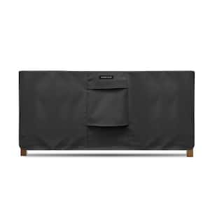 60 in. x 25 in. x 23 in. Black Rectangular Coffee Table/Ottoman Weatherproof Outdoor Patio Protector Cover