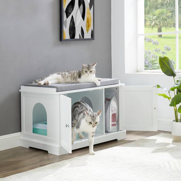 cat litter box side table