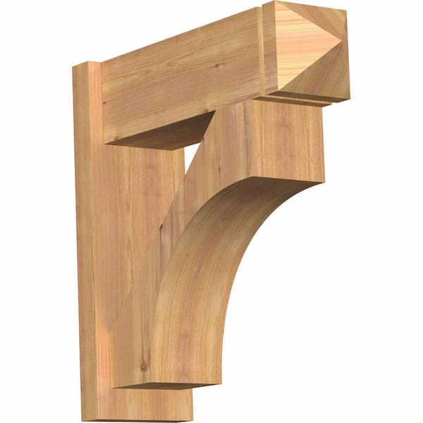Ekena Millwork 8 in. x 24 in. x 24 in. Westlake Arts and Crafts Smooth Western Red Cedar Outlooker