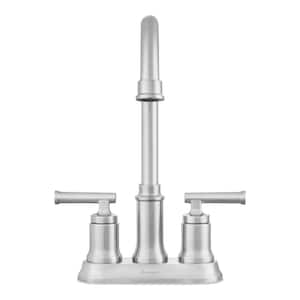Oswell Double Handle Bar Faucet in Stainless Steel