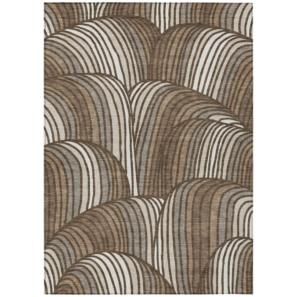 Chantille Machine Washable Indoor/Outdoor Abstract ACN2546 Chocolate 5 ft. x 7 ft. 6 in. Area Rug price history on PriceWatchPro