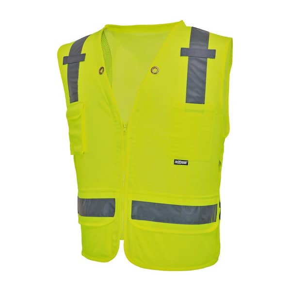 New High Visibility Vest Adults Yellow Safety Reflective Waistcoat Hi Viz Work 